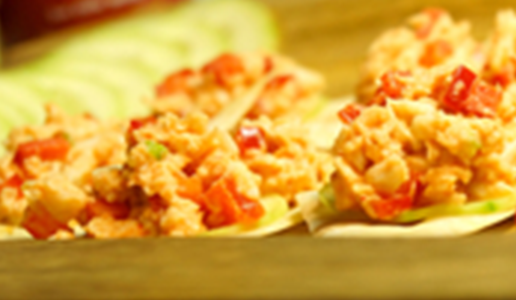 CHA! Baked Wonton Crackers with Asian CHA! Crab Salad