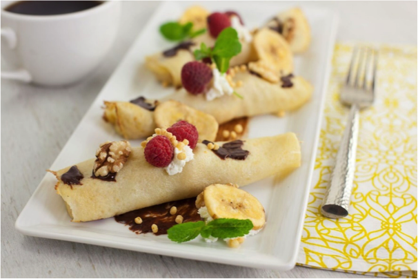 Crepes with Mexican Chocolate Sauce