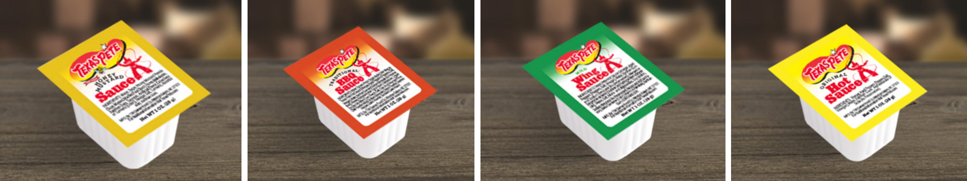 Texas Pete® offers a complete line of 1 oz. dipping cups.