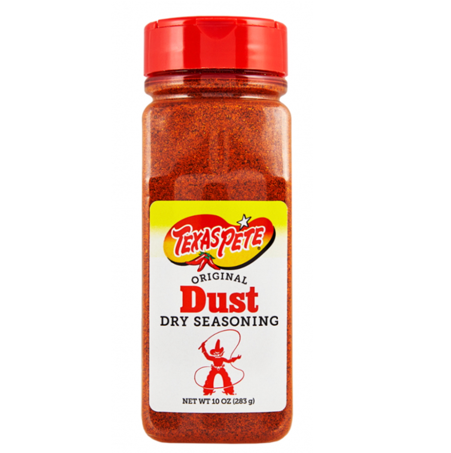 Texas Pete® DUST Dry Seasoning is ideal for spicing up menu items such as bread sticks or pizza crusts.