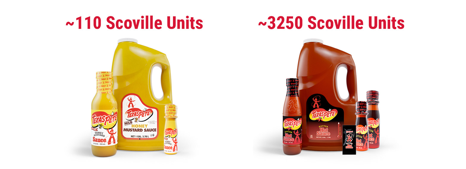 Honey Mustard and Hotter Hot Sauce