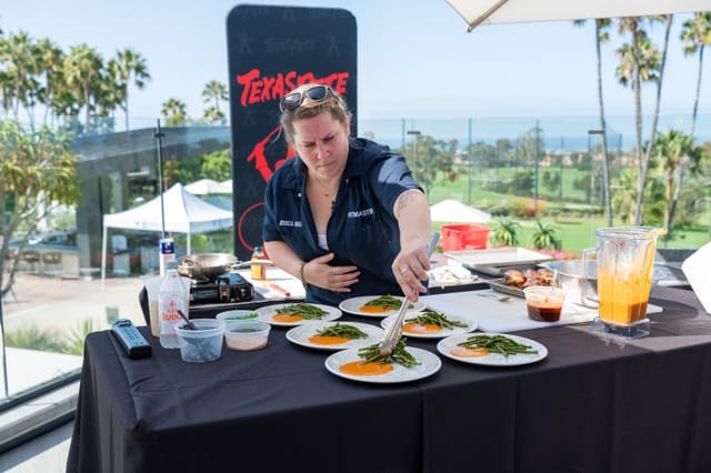 Winning chef, Jessica Bogard, hard at work with her 2026 winning dish